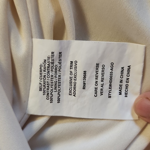 Hint Of Mint Lace Gauze Ivory Boho Dress S - Picture 9 of 10